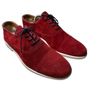 Aldo Men’s Red Suede Caliva Oxford Dress Shoes | Size 12
